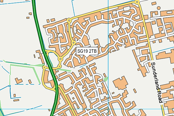 SG19 2TB map - OS VectorMap District (Ordnance Survey) SG19 2TB map - OS VectorMap District (Ordnance Survey)
