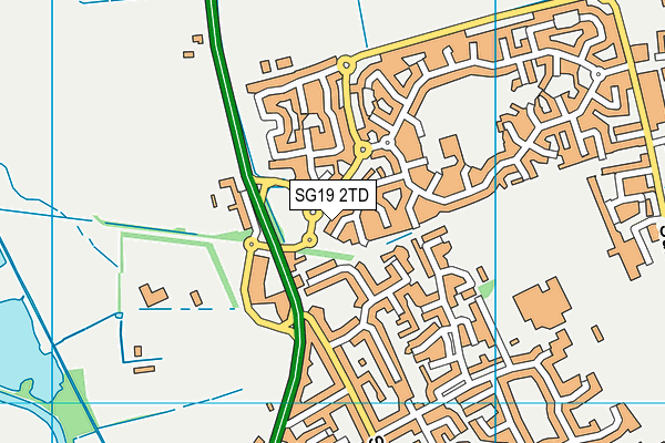 SG19 2TD map - OS VectorMap District (Ordnance Survey) SG19 2TD map - OS VectorMap District (Ordnance Survey)