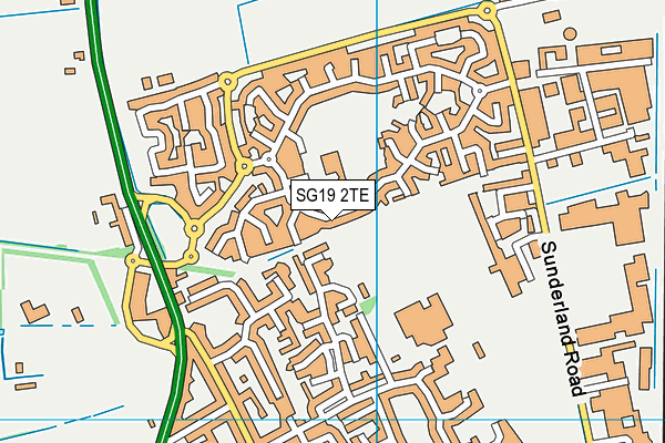 SG19 2TE map - OS VectorMap District (Ordnance Survey) SG19 2TE map - OS VectorMap District (Ordnance Survey)