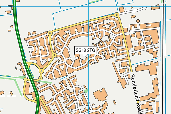 SG19 2TG map - OS VectorMap District (Ordnance Survey) SG19 2TG map - OS VectorMap District (Ordnance Survey)