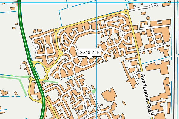 SG19 2TH map - OS VectorMap District (Ordnance Survey) SG19 2TH map - OS VectorMap District (Ordnance Survey)