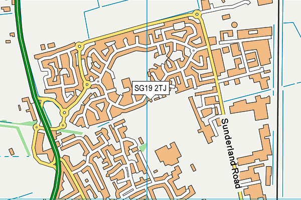 SG19 2TJ map - OS VectorMap District (Ordnance Survey) SG19 2TJ map - OS VectorMap District (Ordnance Survey)
