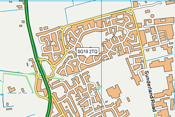 SG19 2TQ map - OS VectorMap District (Ordnance Survey) SG19 2TQ map - OS VectorMap District (Ordnance Survey)