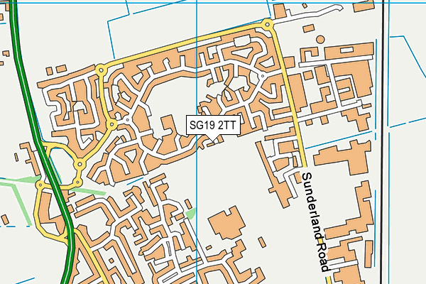 SG19 2TT map - OS VectorMap District (Ordnance Survey) SG19 2TT map - OS VectorMap District (Ordnance Survey)