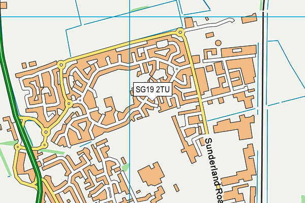 SG19 2TU map - OS VectorMap District (Ordnance Survey) SG19 2TU map - OS VectorMap District (Ordnance Survey)