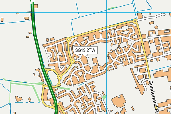 SG19 2TW map - OS VectorMap District (Ordnance Survey) SG19 2TW map - OS VectorMap District (Ordnance Survey)