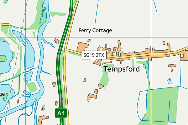 SG19 2TX map - OS VectorMap District (Ordnance Survey) SG19 2TX map - OS VectorMap District (Ordnance Survey)