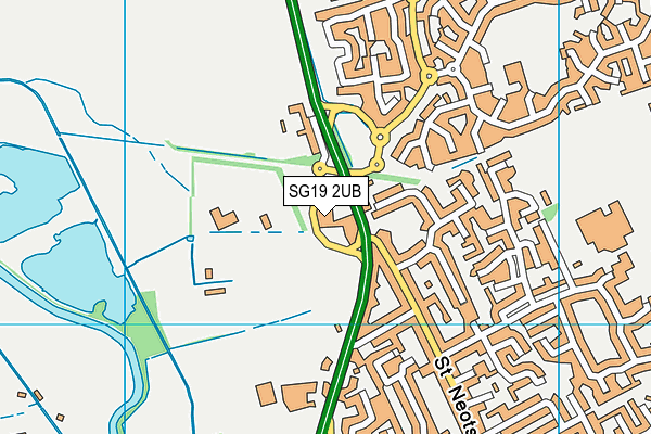 SG19 2UB map - OS VectorMap District (Ordnance Survey) SG19 2UB map - OS VectorMap District (Ordnance Survey)
