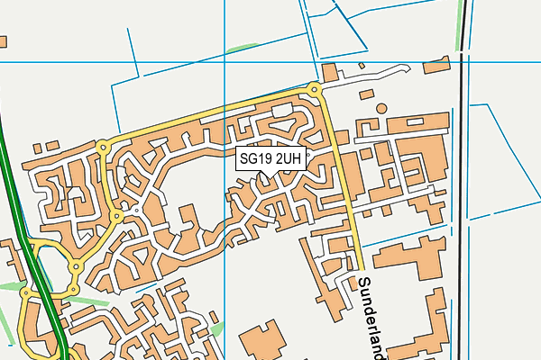 SG19 2UH map - OS VectorMap District (Ordnance Survey) SG19 2UH map - OS VectorMap District (Ordnance Survey)