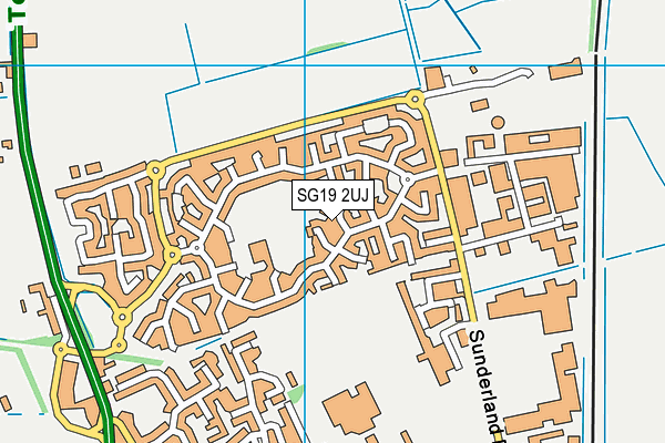 SG19 2UJ map - OS VectorMap District (Ordnance Survey) SG19 2UJ map - OS VectorMap District (Ordnance Survey)