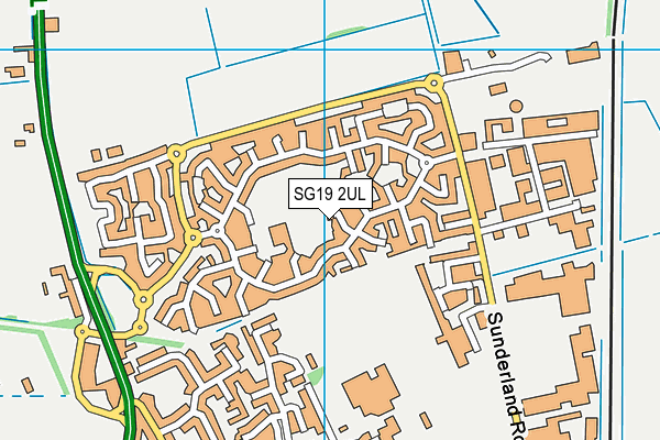SG19 2UL map - OS VectorMap District (Ordnance Survey) SG19 2UL map - OS VectorMap District (Ordnance Survey)