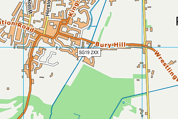 SG19 2XX map - OS VectorMap District (Ordnance Survey) SG19 2XX map - OS VectorMap District (Ordnance Survey)