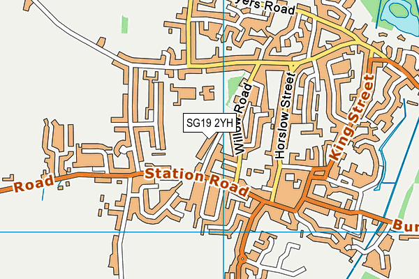 SG19 2YH map - OS VectorMap District (Ordnance Survey) SG19 2YH map - OS VectorMap District (Ordnance Survey)