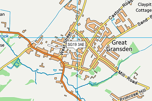 SG19 3AE map - OS VectorMap District (Ordnance Survey) SG19 3AE map - OS VectorMap District (Ordnance Survey)