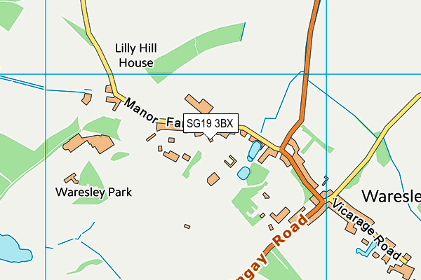 SG19 3BX map - OS VectorMap District (Ordnance Survey) SG19 3BX map - OS VectorMap District (Ordnance Survey)
