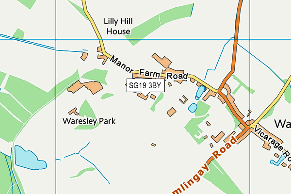 SG19 3BY map - OS VectorMap District (Ordnance Survey) SG19 3BY map - OS VectorMap District (Ordnance Survey)