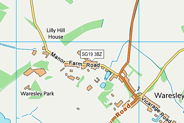 SG19 3BZ map - OS VectorMap District (Ordnance Survey) SG19 3BZ map - OS VectorMap District (Ordnance Survey)