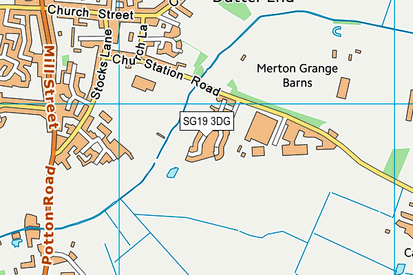 SG19 3DG map - OS VectorMap District (Ordnance Survey) SG19 3DG map - OS VectorMap District (Ordnance Survey)