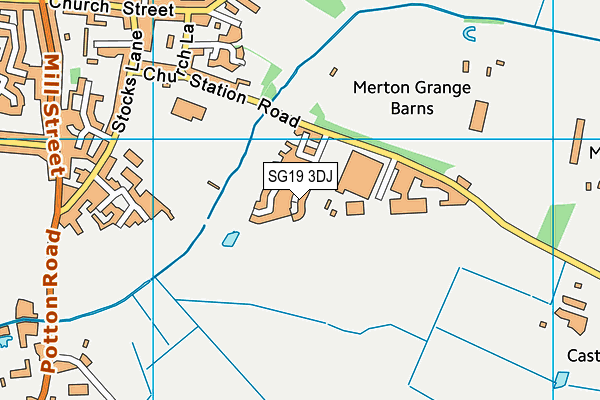 SG19 3DJ map - OS VectorMap District (Ordnance Survey) SG19 3DJ map - OS VectorMap District (Ordnance Survey)