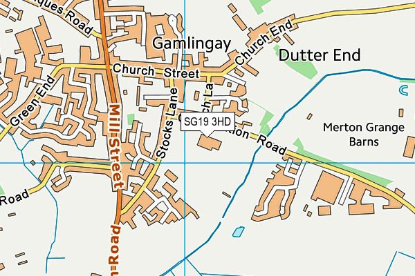 SG19 3HD map - OS VectorMap District (Ordnance Survey) SG19 3HD map - OS VectorMap District (Ordnance Survey)