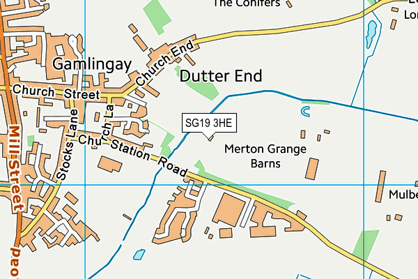 SG19 3HE map - OS VectorMap District (Ordnance Survey) SG19 3HE map - OS VectorMap District (Ordnance Survey)