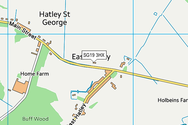 SG19 3HX map - OS VectorMap District (Ordnance Survey) SG19 3HX map - OS VectorMap District (Ordnance Survey)