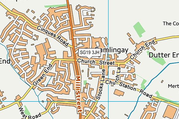 SG19 3JH map - OS VectorMap District (Ordnance Survey) SG19 3JH map - OS VectorMap District (Ordnance Survey)
