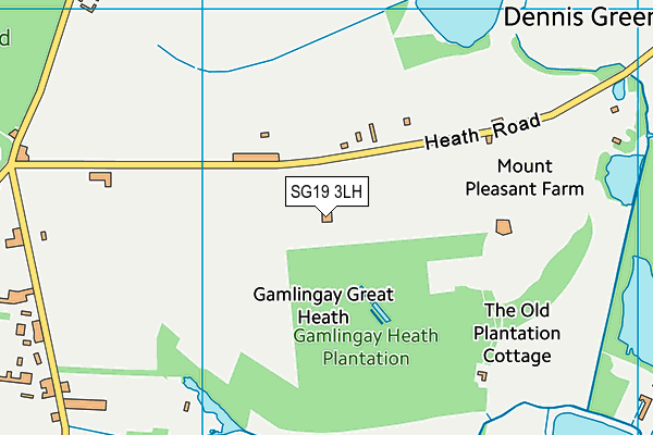SG19 3LH map - OS VectorMap District (Ordnance Survey) SG19 3LH map - OS VectorMap District (Ordnance Survey)