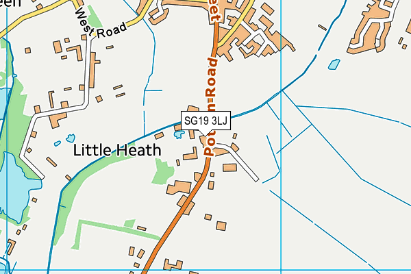 SG19 3LJ map - OS VectorMap District (Ordnance Survey) SG19 3LJ map - OS VectorMap District (Ordnance Survey)