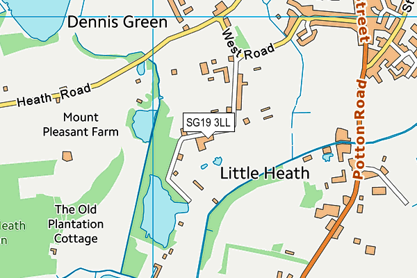 SG19 3LL map - OS VectorMap District (Ordnance Survey) SG19 3LL map - OS VectorMap District (Ordnance Survey)