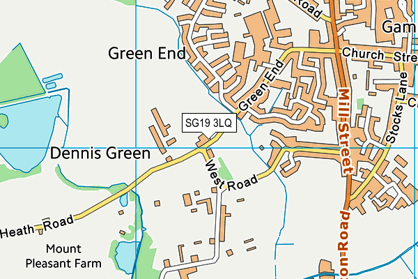SG19 3LQ map - OS VectorMap District (Ordnance Survey) SG19 3LQ map - OS VectorMap District (Ordnance Survey)