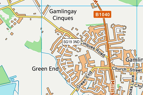SG19 3ND map - OS VectorMap District (Ordnance Survey) SG19 3ND map - OS VectorMap District (Ordnance Survey)