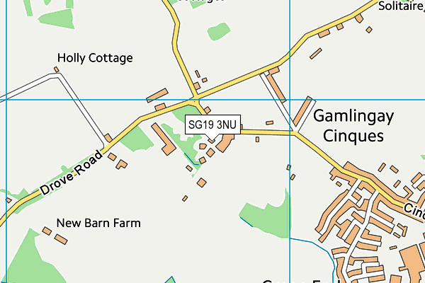 SG19 3NU map - OS VectorMap District (Ordnance Survey)