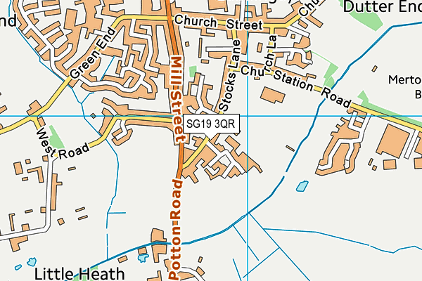 SG19 3QR map - OS VectorMap District (Ordnance Survey) SG19 3QR map - OS VectorMap District (Ordnance Survey)