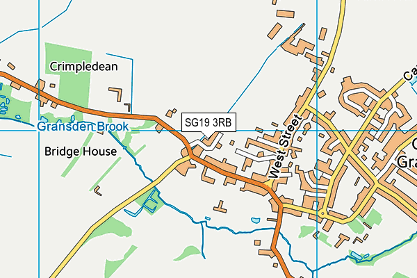 SG19 3RB map - OS VectorMap District (Ordnance Survey)
