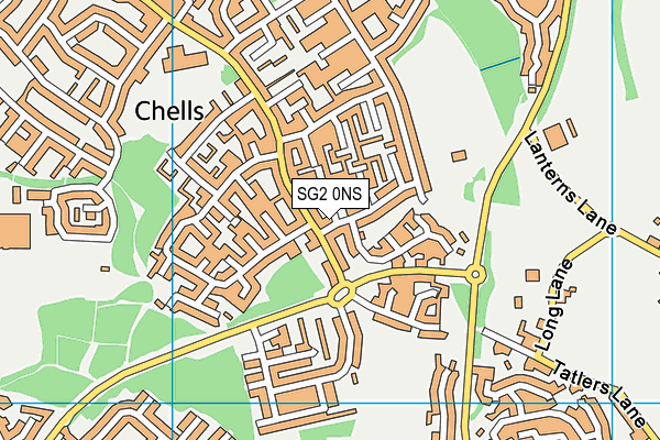 SG2 0NS map - OS VectorMap District (Ordnance Survey)