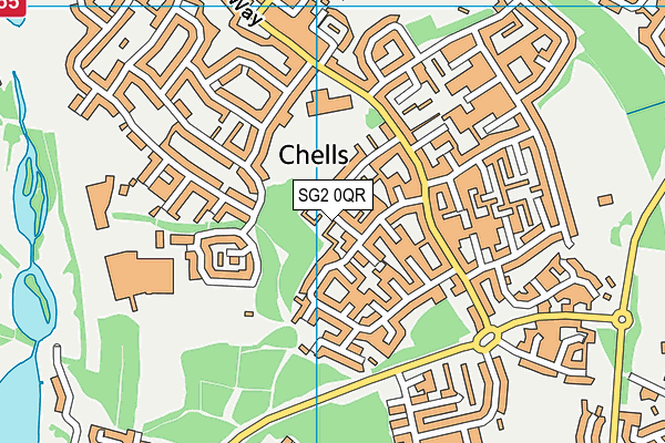 SG2 0QR map - OS VectorMap District (Ordnance Survey)