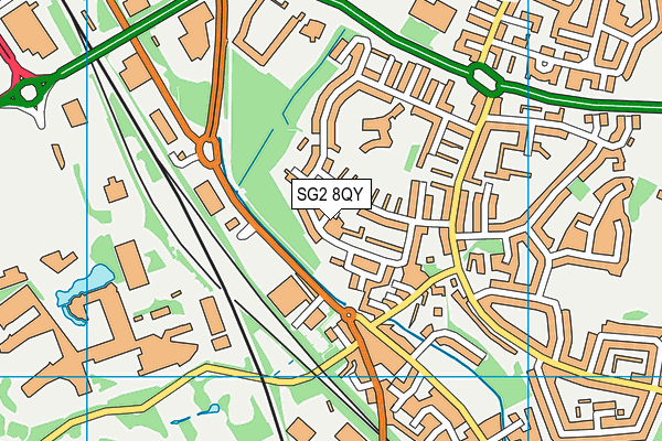 SG2 8QY map - OS VectorMap District (Ordnance Survey) SG2 8QY map - OS VectorMap District (Ordnance Survey)
