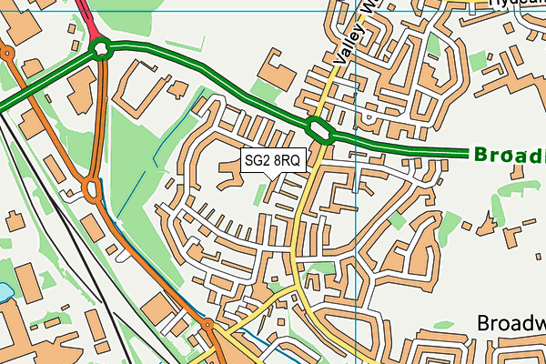 SG2 8RQ map - OS VectorMap District (Ordnance Survey) SG2 8RQ map - OS VectorMap District (Ordnance Survey)