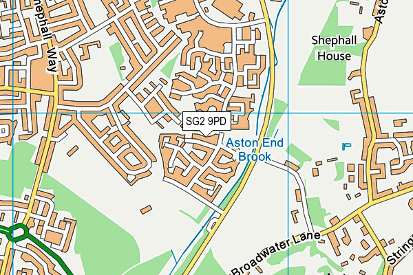 SG2 9PD map - OS VectorMap District (Ordnance Survey) SG2 9PD map - OS VectorMap District (Ordnance Survey)