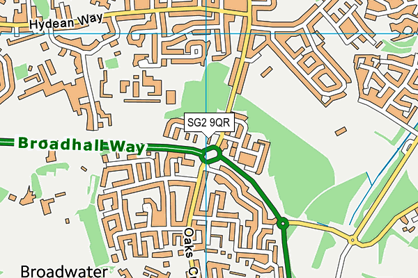 SG2 9QR map - OS VectorMap District (Ordnance Survey)