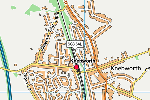 SG3 6AL map - OS VectorMap District (Ordnance Survey)