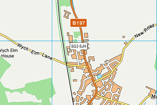 SG3 6JH map - OS VectorMap District (Ordnance Survey) SG3 6JH map - OS VectorMap District (Ordnance Survey)