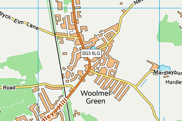 SG3 6LG map - OS VectorMap District (Ordnance Survey) SG3 6LG map - OS VectorMap District (Ordnance Survey)