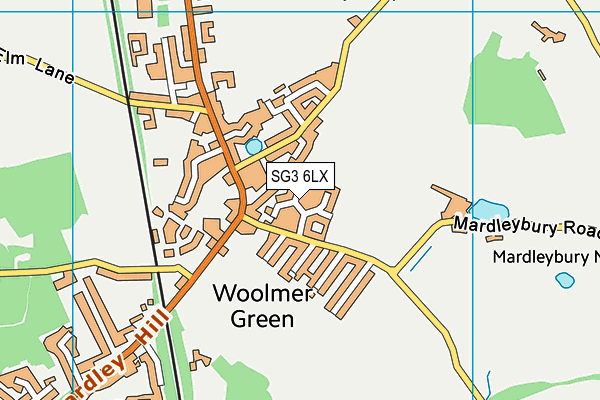 SG3 6LX map - OS VectorMap District (Ordnance Survey)