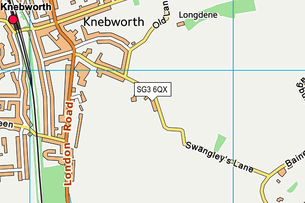 SG3 6QX map - OS VectorMap District (Ordnance Survey) SG3 6QX map - OS VectorMap District (Ordnance Survey)