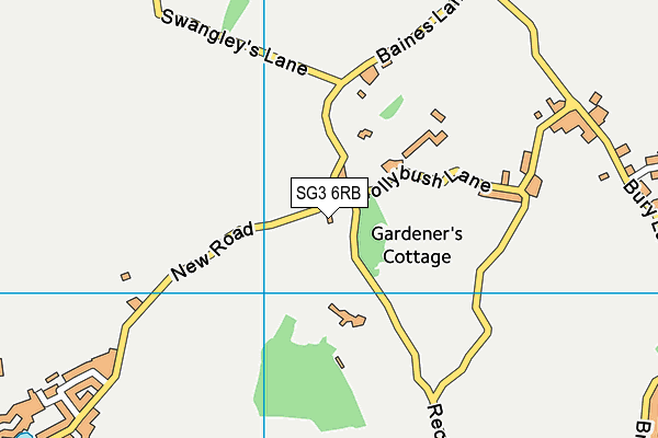 SG3 6RB map - OS VectorMap District (Ordnance Survey)