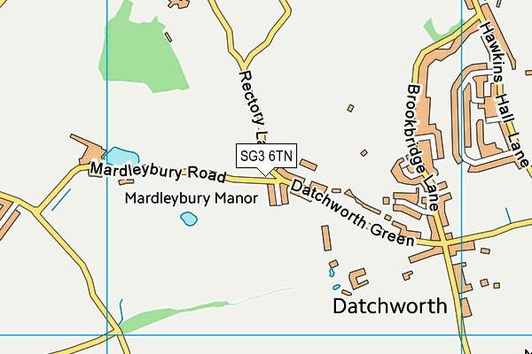 SG3 6TN map - OS VectorMap District (Ordnance Survey) SG3 6TN map - OS VectorMap District (Ordnance Survey)