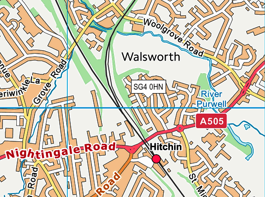 SG4 0HN map - OS VectorMap District (Ordnance Survey)