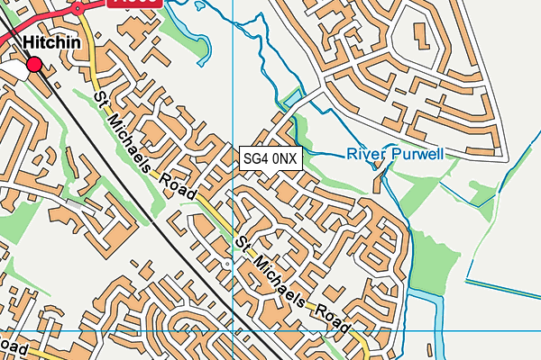 SG4 0NX map - OS VectorMap District (Ordnance Survey) SG4 0NX map - OS VectorMap District (Ordnance Survey)